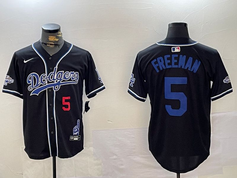 Men Los Angeles Dodgers #5 Freeman Black Game 2024 Nike MLB Jersey style 12022->los angeles dodgers->MLB Jersey